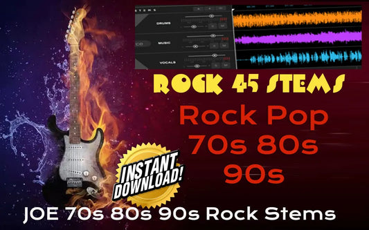 45 SONG STEMS PACKS - 70s 80s and 90s Instant Download - JOE ROCK POP